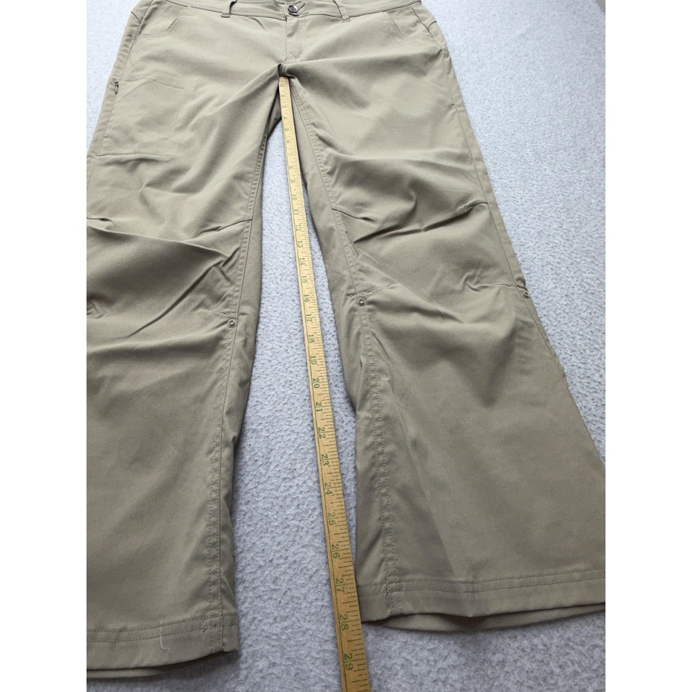 prAna Pants Womens 16 Khaki Hiking Roll-Up Stretch Straight Leg Outdoor Travel - Picture 7 of 12